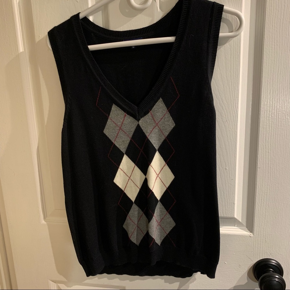 Argyle Sweater Vest Women’s Size Medium
